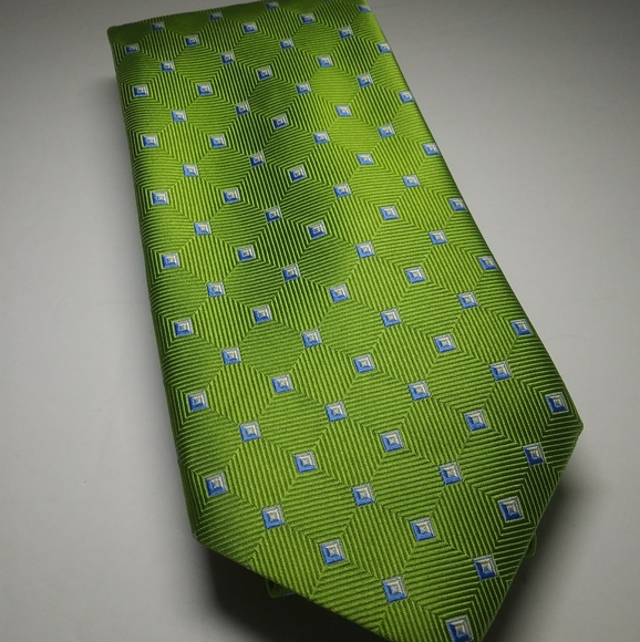 Brooks Brothers Men's Pure Silk Lime Green Tie - Picture 6 of 12